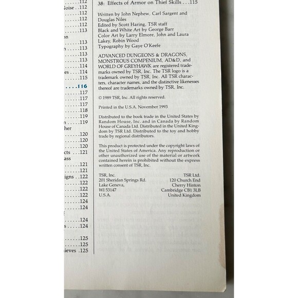 Advanced Dungeons & Dragons The Complete Thief's Handbook AD & D 2111 TSR - Picture 7 of 10